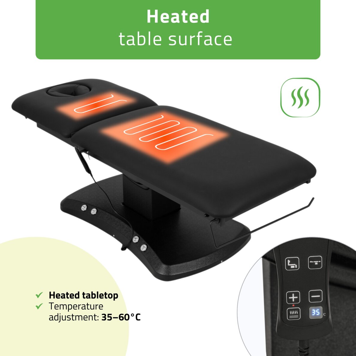 Elektrinis procedūrų gultas Estella ERGO 2 black 5