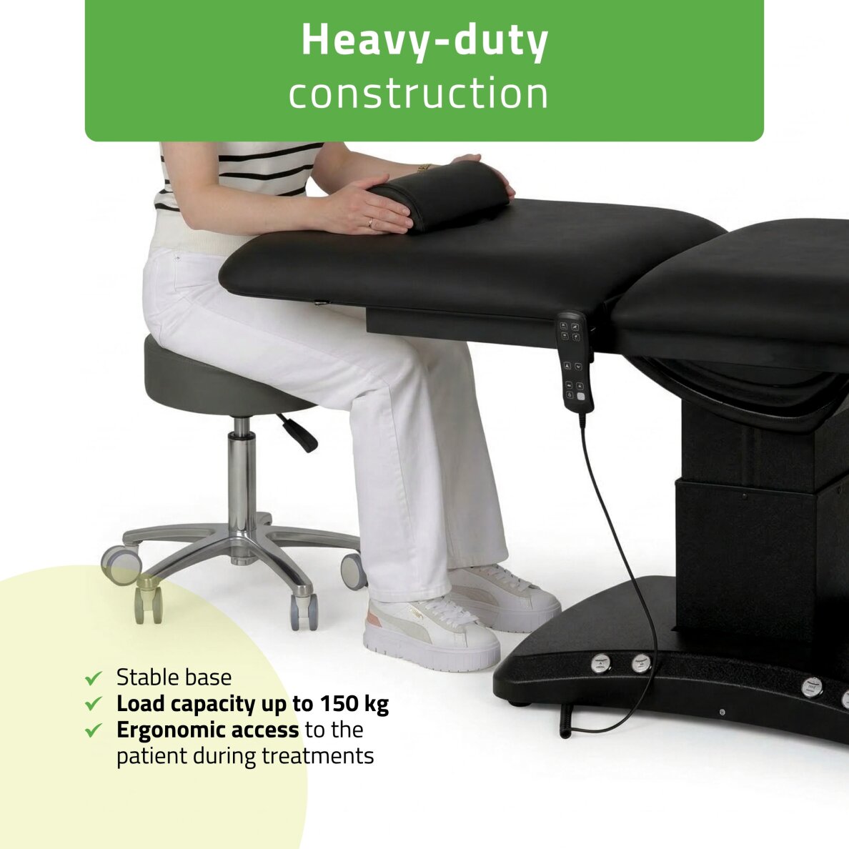 Elektrinis procedūrų gultas Estella ERGO 2 black 8 Elektrinis procedūrų gultas Estella ERGO 2 black 8