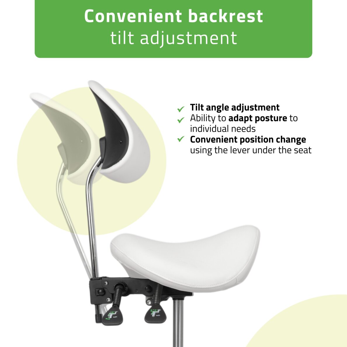 Fotel kosmetyczny z oparciem Diana So Skin K401 biały 2 Fotel kosmetyczny z oparciem Diana So Skin K401 biały 2