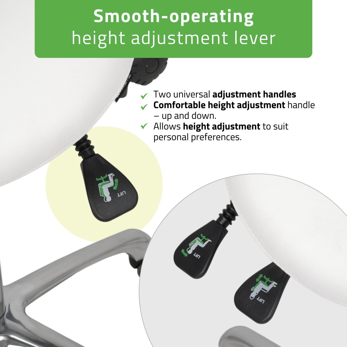 Fotel kosmetyczny z oparciem Diana So Skin K401 biały 4 Fotel kosmetyczny z oparciem Diana So Skin K401 biały 4