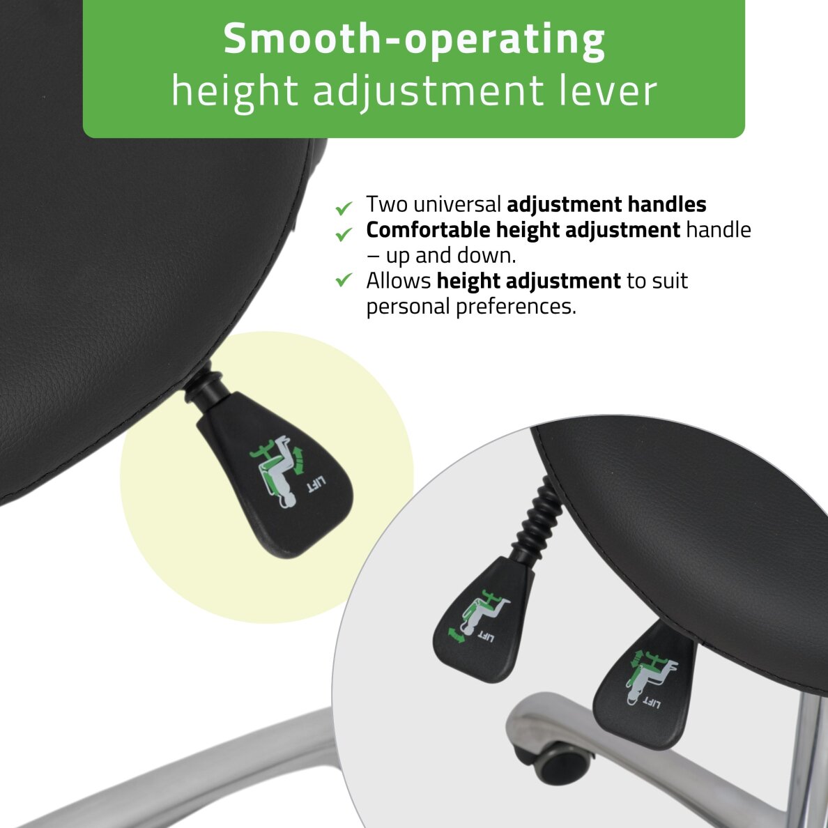 Мастерское кресло для косметолога с подголовником Diana So Skin K515, черное 4