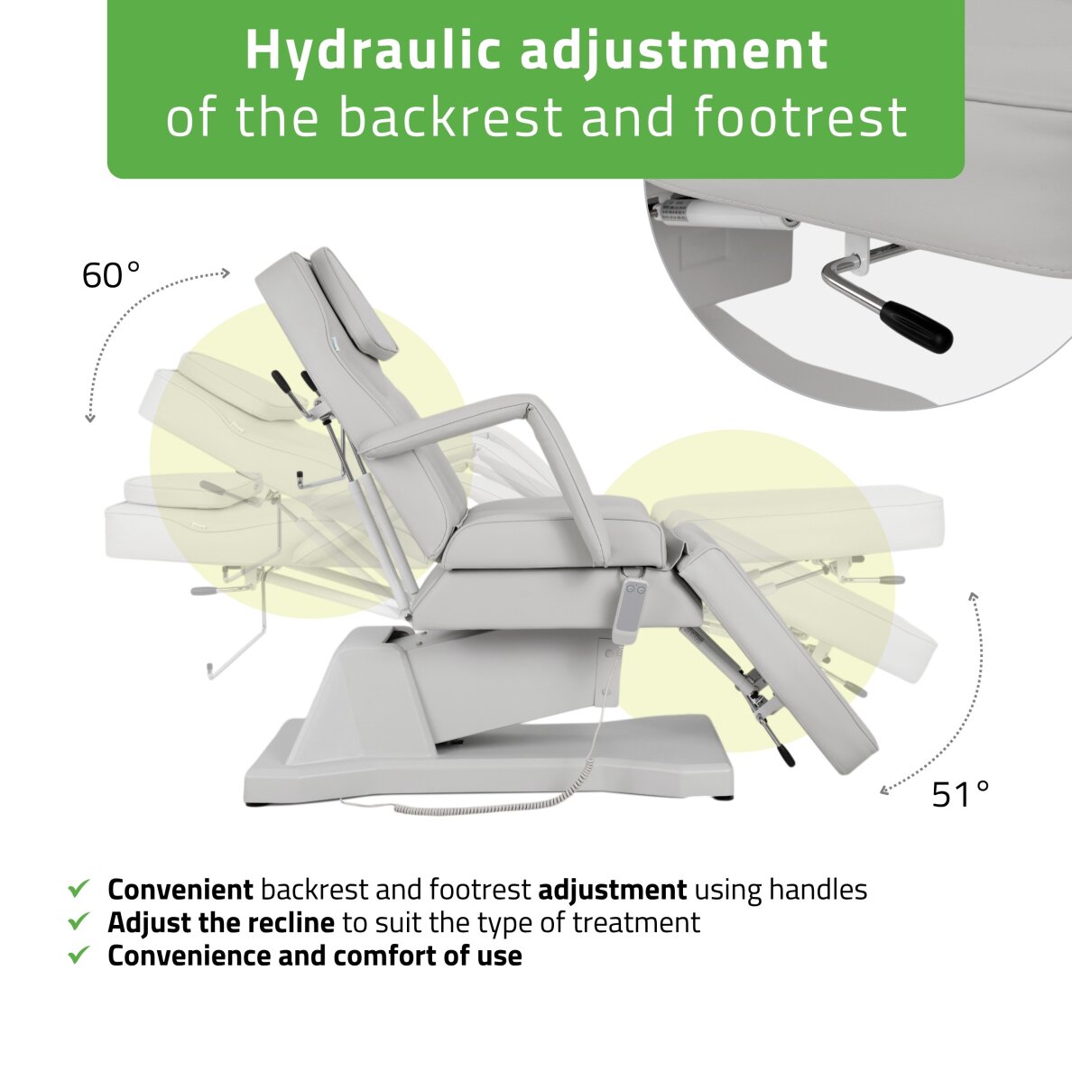 Sähköinen meikkituoli Laris Touch Core harmaa 2