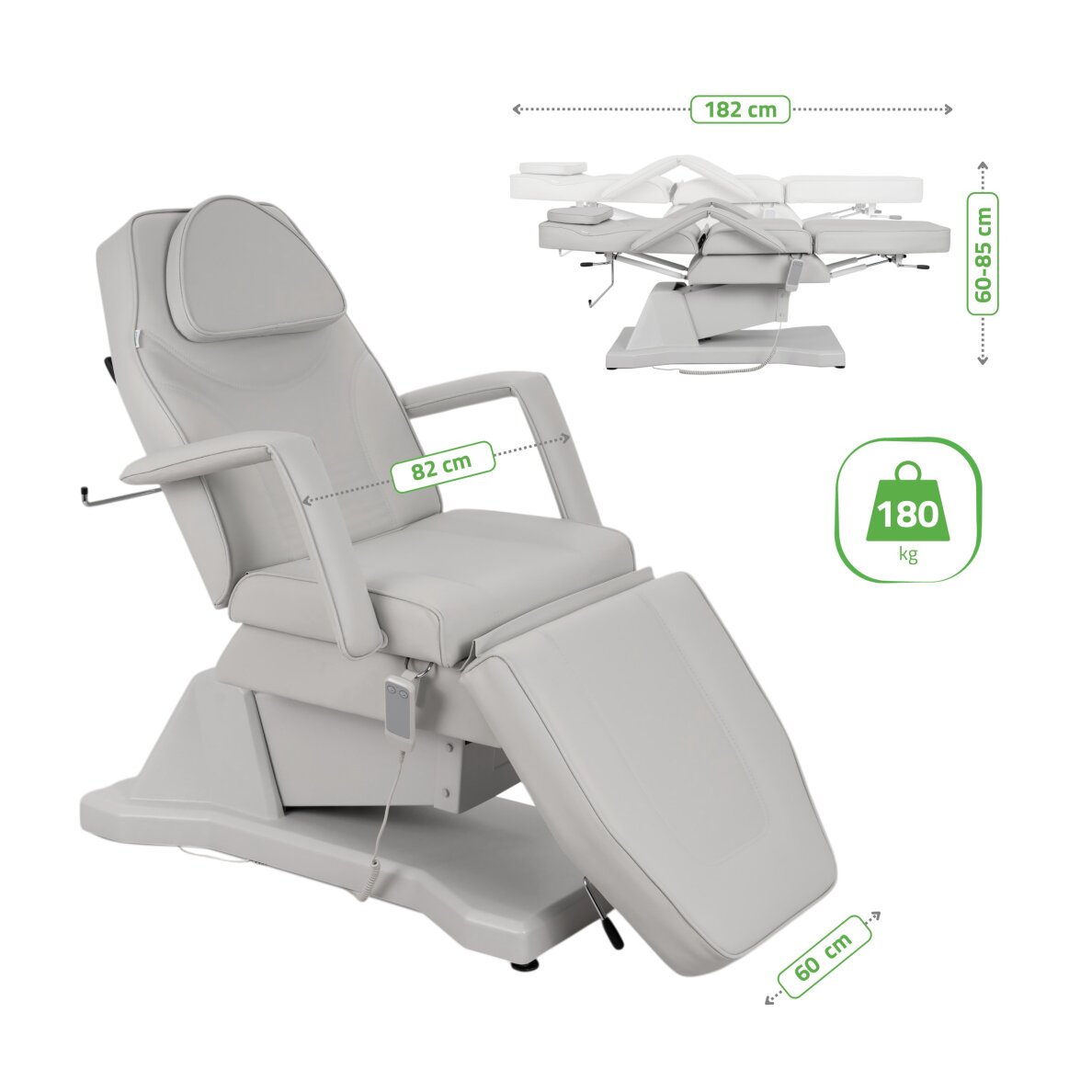 Sähköinen meikkituoli Laris Touch Core harmaa 8 Sähköinen meikkituoli Laris Touch Core harmaa 8