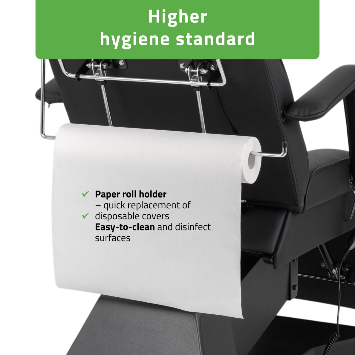 Elektryczny fotel kosmetyczny Laris Touch Core czarny 5 Elektryczny fotel kosmetyczny Laris Touch Core czarny 5