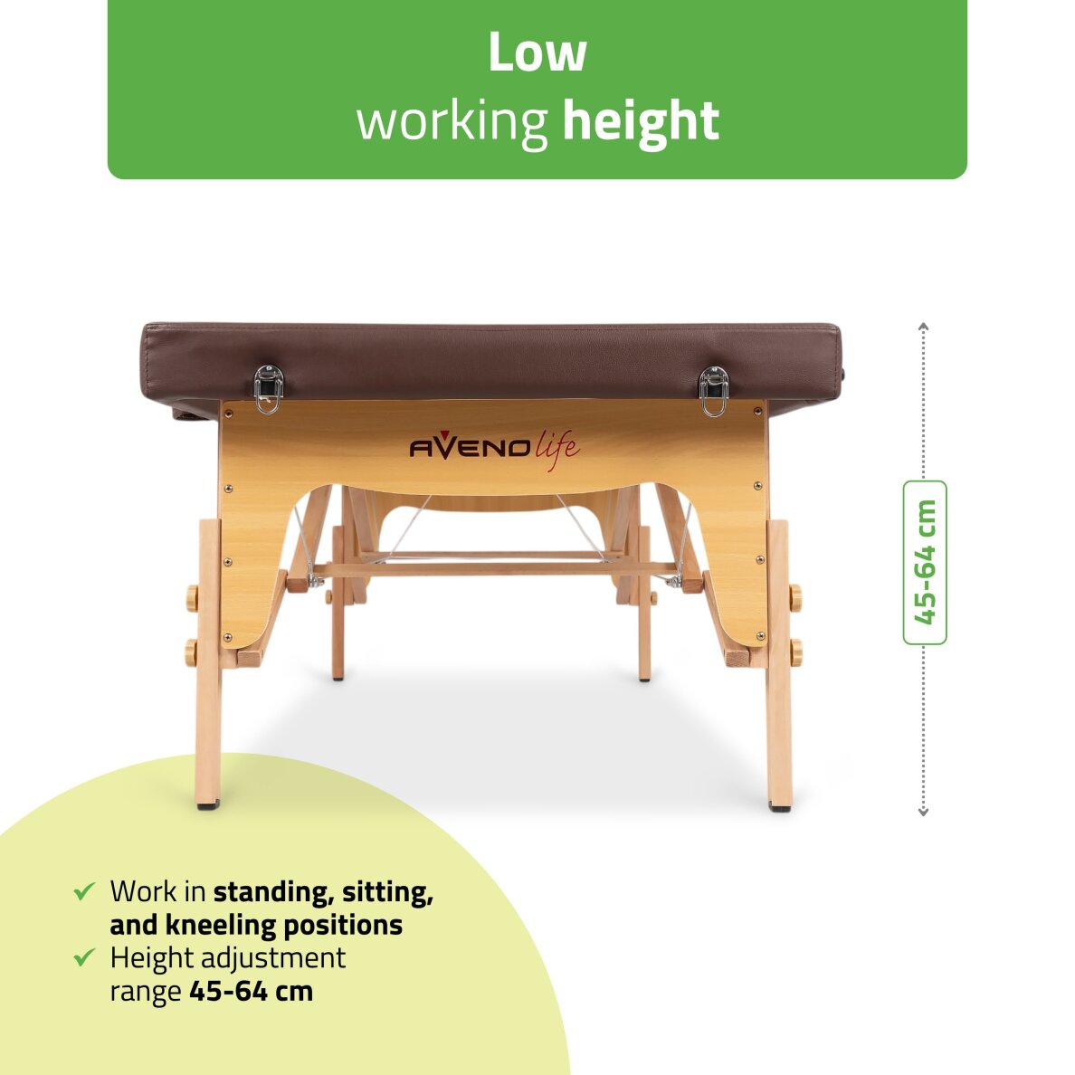 Klappbarer Thai-Massagetisch Niro 80 braun 2