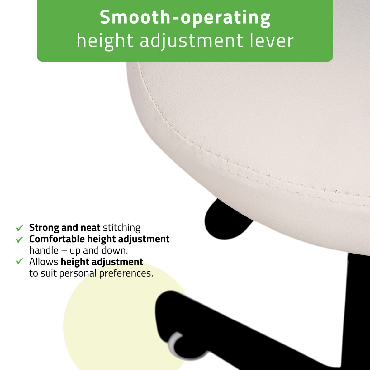 Saddle ergonomic craftsman chair Lumo Comfy Base white 2 Saddle ergonomic craftsman chair Lumo Comfy Base white 2