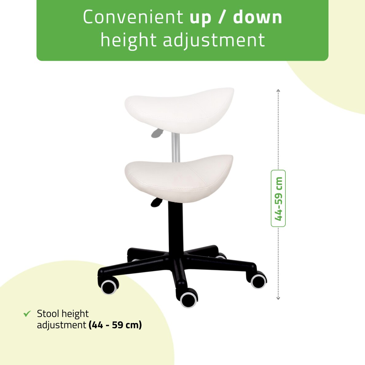 Saddle ergonomic craftsman chair Lumo Comfy Base white 3 Saddle ergonomic craftsman chair Lumo Comfy Base white 3
