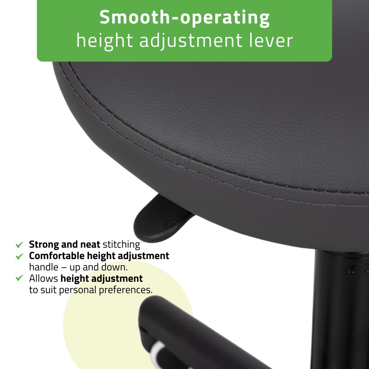 Krzesło ergonomiczne rzemieślnicze Lumo Comfy Base szare 2