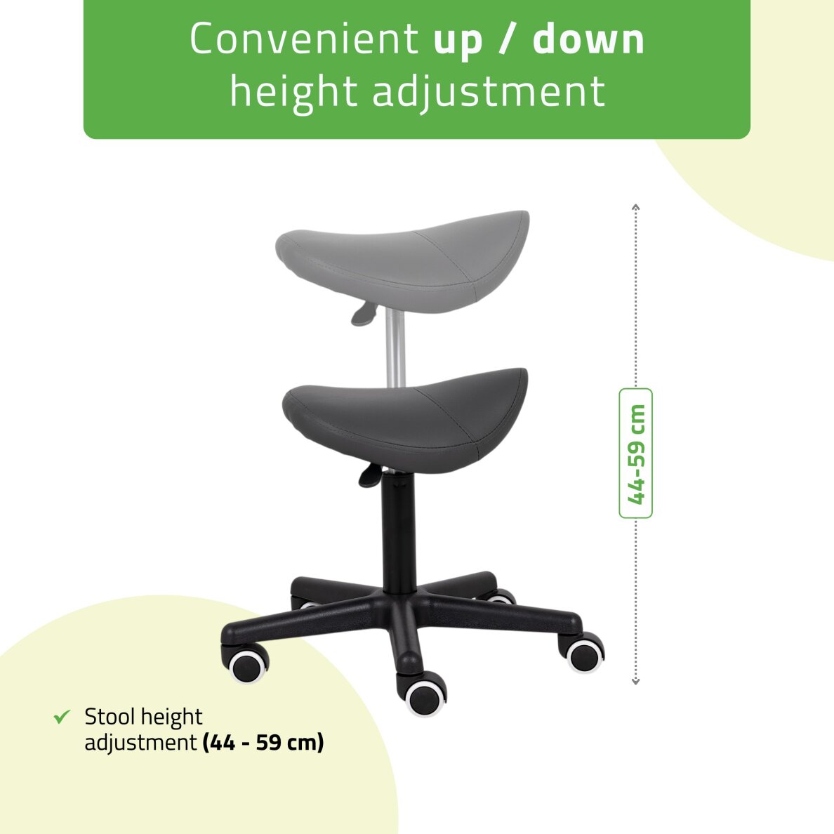Krzesło ergonomiczne rzemieślnicze Lumo Comfy Base szare 3