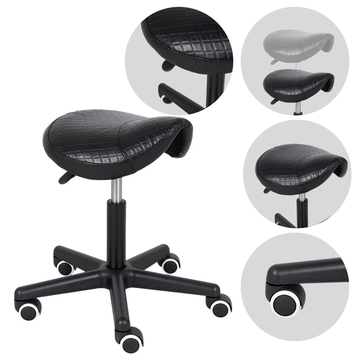 Saddle ergonomic craftsman chair Lumo Comfy Base black Saddle ergonomic craftsman chair Lumo Comfy Base black
