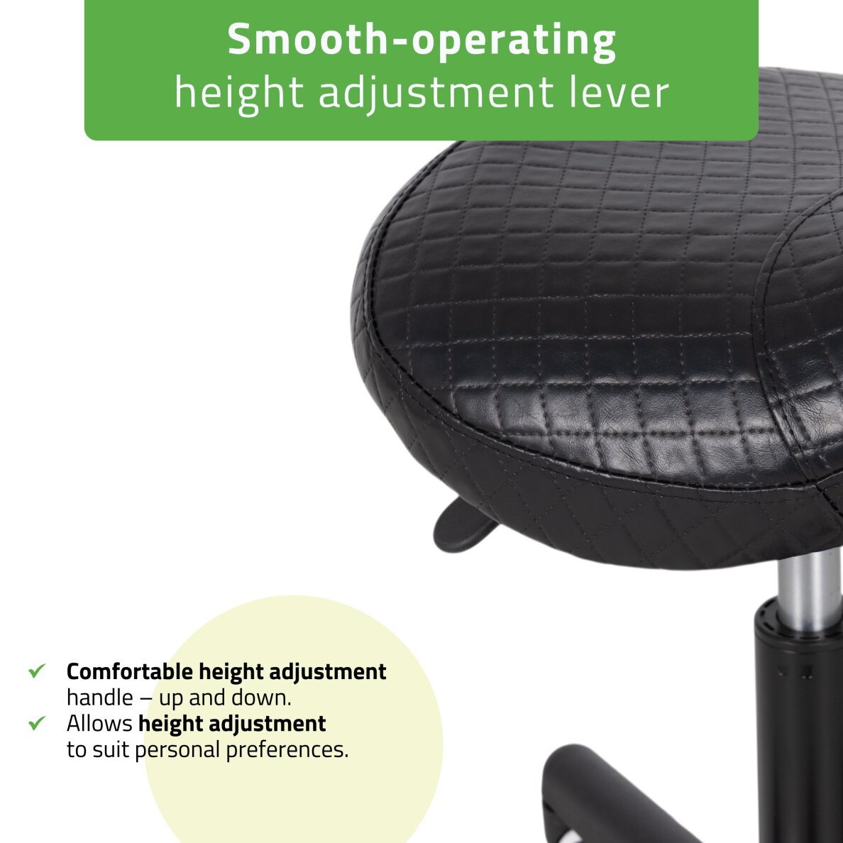 Saddle ergonomic craftsman chair Lumo Comfy Base black 3 Saddle ergonomic craftsman chair Lumo Comfy Base black 3