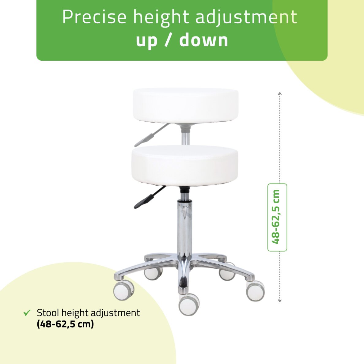 Fotel kosmetyczny Mobi Comfy Base biały 2 Fotel kosmetyczny Mobi Comfy Base biały 2