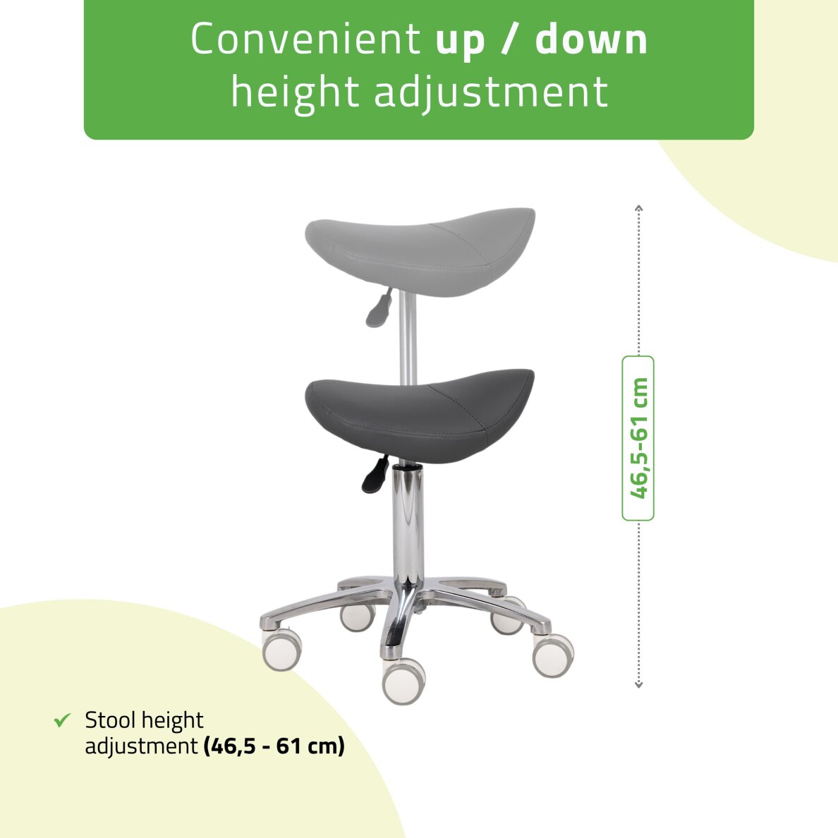 Мастер-кресло для косметолога Saddle, серое ПВХ, цвет Lila 3 Мастер-кресло для косметолога Saddle, серое ПВХ, цвет Lila 3