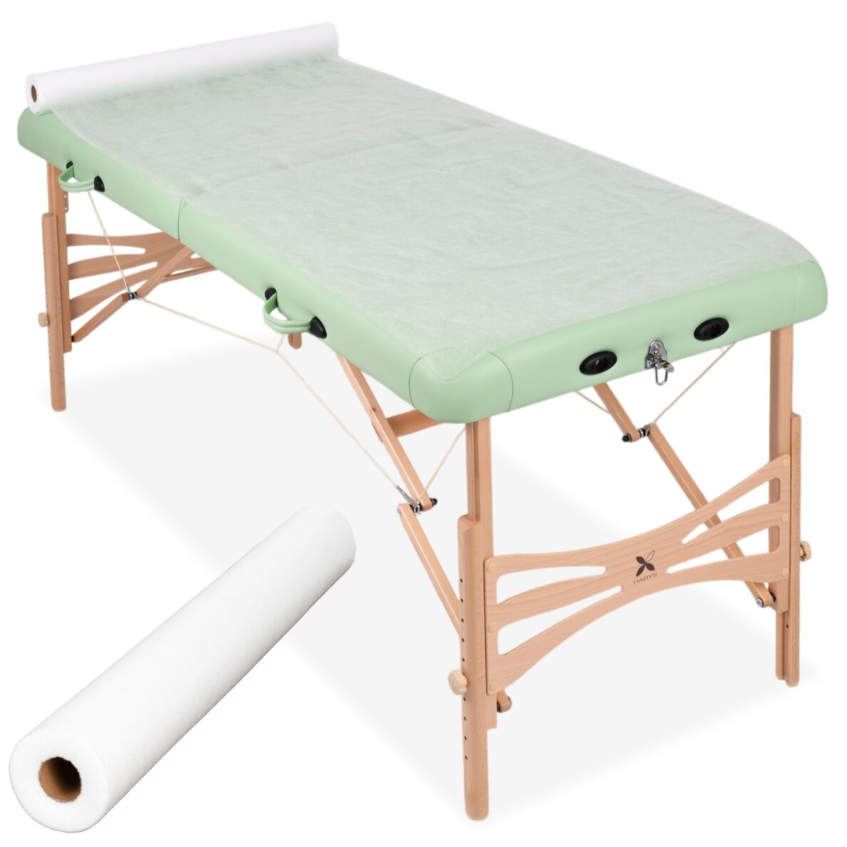 Neaustinis medicinos paklodė rulone 70cm×50 m, 15 g/m² (balta) Neaustinis medicinos paklodė rulone 70cm×50 m, 15 g/m² (balta)