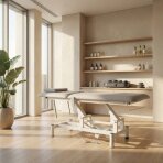 Sähköinen hierontapöytä kosmetologille Optima Satin Comfort K729 Grey