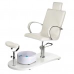 Pedikīra krēsls ar kāju vanniņu PEDICURE CHAIR PROFESSIONAL HYDRAULIC WHITE