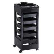 Friziera ratiņi HAIRDRESSER HELPER PRACTIC BLACK Friziera ratiņi HAIRDRESSER HELPER PRACTIC BLACK