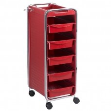 Hairdressing trolley HAIRDRESSER HELPER PRO MODEL RED