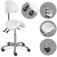 Fotel kosmetyczny z oparciem Diana So Skin K401 biały Fotel kosmetyczny z oparciem Diana So Skin K401 biały