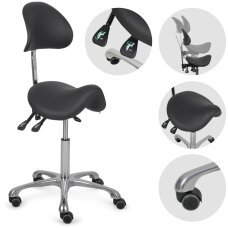 Fotel kosmetyczny z oparciem Diana So Skin K515 czarny Fotel kosmetyczny z oparciem Diana So Skin K515 czarny