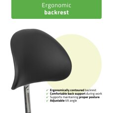 Fotel kosmetyczny z oparciem Diana So Skin K515 czarny Fotel kosmetyczny z oparciem Diana So Skin K515 czarny