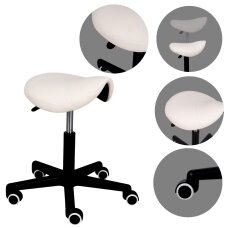 Saddle ergonomic craftsman chair Lumo Comfy Base white