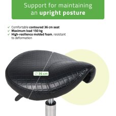 Saddle cosmetology master chair Lofi Comfy Base black