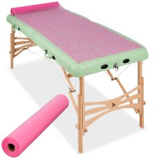 Neaustinė medicinos paklodė rulone 70cm×50m, 18 g/m² (rožinė)