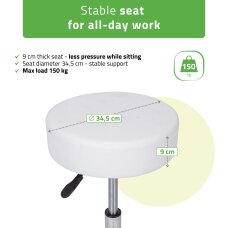 Kosmetologinė kėdutė Habys Tila Comfy Base balta