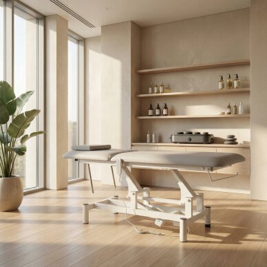 Электрический массажный стол для косметологических процедур Optima Satin Comfort K729 серого цвета 1 Электрический массажный стол для косметологических процедур Optima Satin Comfort K729 серого цвета 1