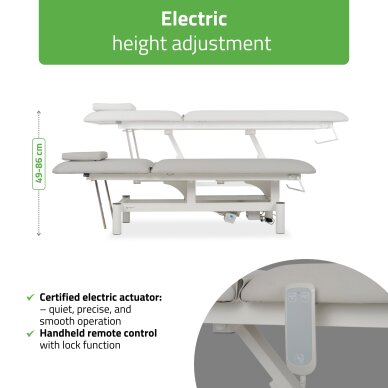 Электрический массажный стол для косметологических процедур Optima Satin Comfort K729 серого цвета 2 Электрический массажный стол для косметологических процедур Optima Satin Comfort K729 серого цвета 2