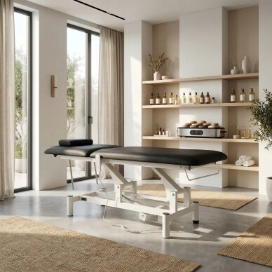 Sähköinen hierontapöytä kosmetologille Optima Satin Comfort K715 musta 1 Sähköinen hierontapöytä kosmetologille Optima Satin Comfort K715 musta 1