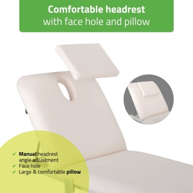 Sähköinen hierontapöytä kosmetologille Optima Satin Comfort K701 Valkoinen 4 Sähköinen hierontapöytä kosmetologille Optima Satin Comfort K701 Valkoinen 4