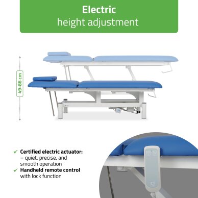 Электрический массажный стол для косметологических процедур Optima Satin Comfort K723 синего цвета. 2 Электрический массажный стол для косметологических процедур Optima Satin Comfort K723 синего цвета. 2