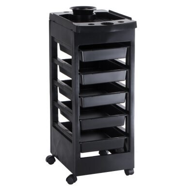Kirpėjo vežimėlis HAIRDRESSER HELPER PRACTIC BLACK (2 vnt.) 2