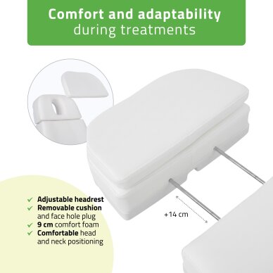 Sähköinen kosmetologituoli Selia PRO 4 Touch Core K301 Valkoinen 3 Sähköinen kosmetologituoli Selia PRO 4 Touch Core K301 Valkoinen 3