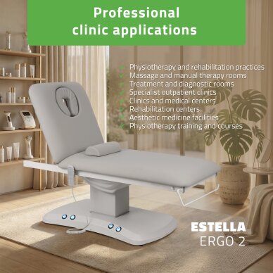 Elektrinis procedūrų gultas Estella ERGO 2 light grey 1