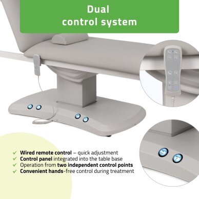 Elektrinis procedūrų gultas Estella ERGO 2 light grey 3 Elektrinis procedūrų gultas Estella ERGO 2 light grey 3