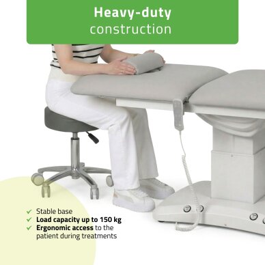 Elektrinis procedūrų gultas Estella ERGO 2 light grey 8