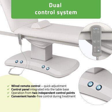 Elektrinis procedūrų gultas Estella ERGO 2 white 3 Elektrinis procedūrų gultas Estella ERGO 2 white 3