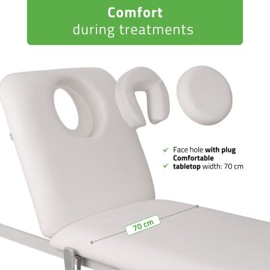 Elektrinis procedūrų gultas Estella ERGO 2 white 4 Elektrinis procedūrų gultas Estella ERGO 2 white 4