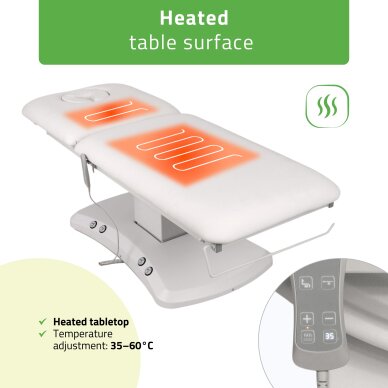 Elektrinis procedūrų gultas Estella ERGO 2 white 5 Elektrinis procedūrų gultas Estella ERGO 2 white 5