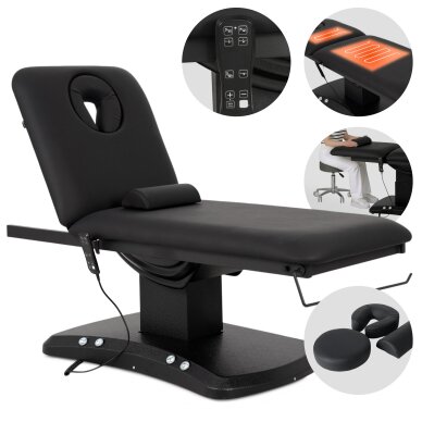 Elektrinis procedūrų gultas Estella ERGO 2 black Elektrinis procedūrų gultas Estella ERGO 2 black