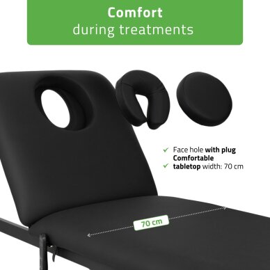 Elektrinis procedūrų gultas Estella ERGO 2 black 4 Elektrinis procedūrų gultas Estella ERGO 2 black 4