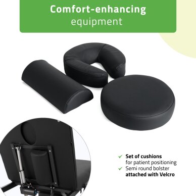 Elektrinis procedūrų gultas Estella ERGO 2 black 6 Elektrinis procedūrų gultas Estella ERGO 2 black 6