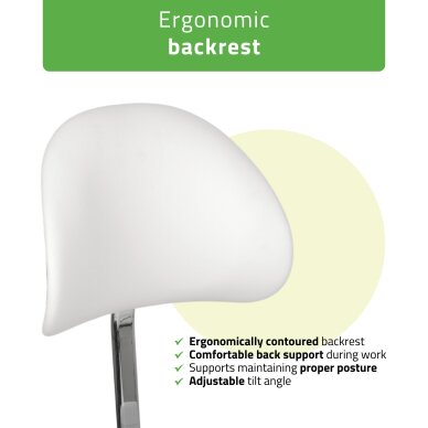 Fotel kosmetyczny z oparciem Diana So Skin K401 biały 1 Fotel kosmetyczny z oparciem Diana So Skin K401 biały 1