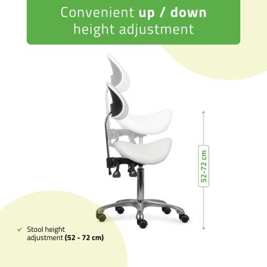 Fotel kosmetyczny z oparciem Diana So Skin K401 biały 5 Fotel kosmetyczny z oparciem Diana So Skin K401 biały 5