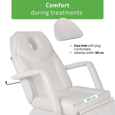 Fotel kosmetyczny elektryczny Laris Touch Core biały 4
