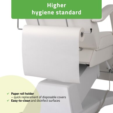 Fotel kosmetyczny elektryczny Laris Touch Core biały 5 Fotel kosmetyczny elektryczny Laris Touch Core biały 5