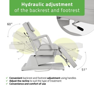 Sähköinen meikkituoli Laris Touch Core harmaa 2